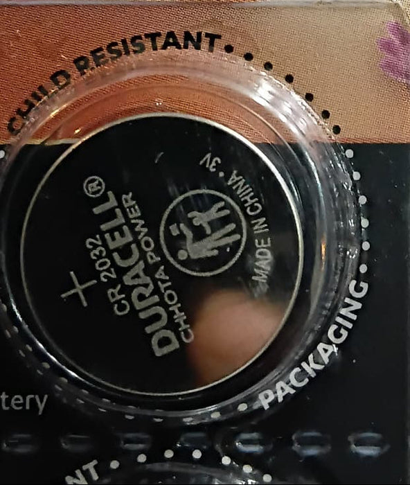 DURACELL BUTTON BATTERY CR2032 3V LITHIUM COIN BATTERY CELL