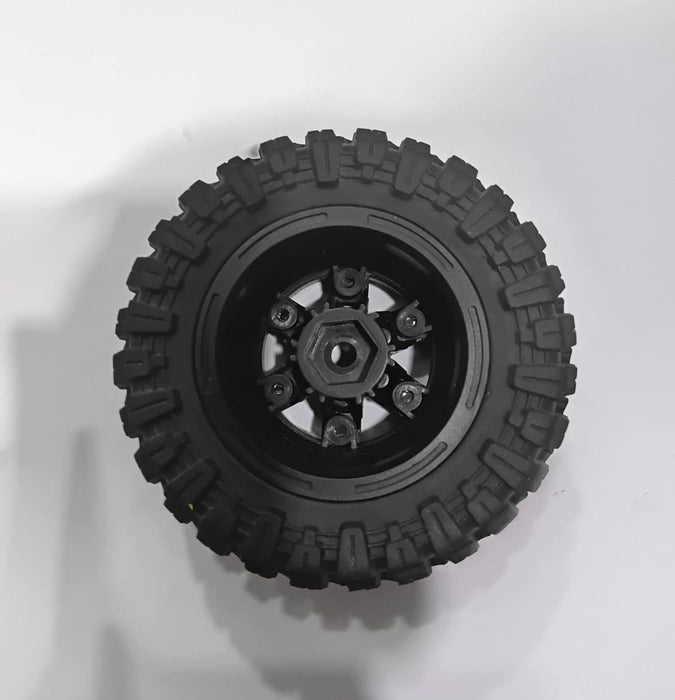 MJX HYPER GO H12Y+ (PLUS)  RIMS & TYRES (P12Y10) SIZE 33MM X 83MM HEX-12MM X HOLE 5MM