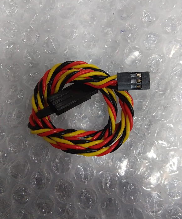 SAFECONNECT TWISTED 60CM 22AWG SERVO LEAD EXTENTION (JR) CABLE WITH HOOK