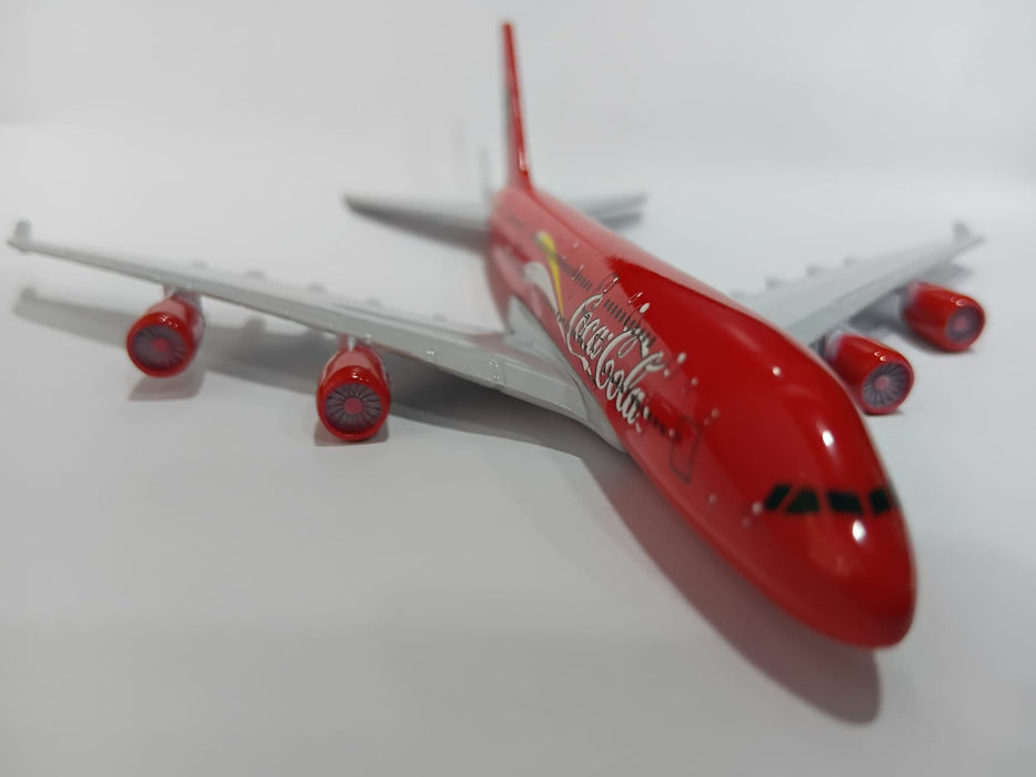 AIRPLANE METAL DIECAST COCACOLA A380 16CM