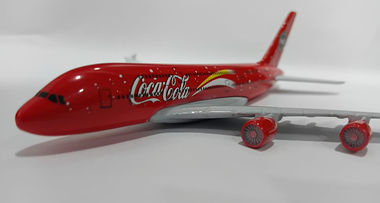 AIRPLANE METAL DIECAST COCACOLA A380 16CM