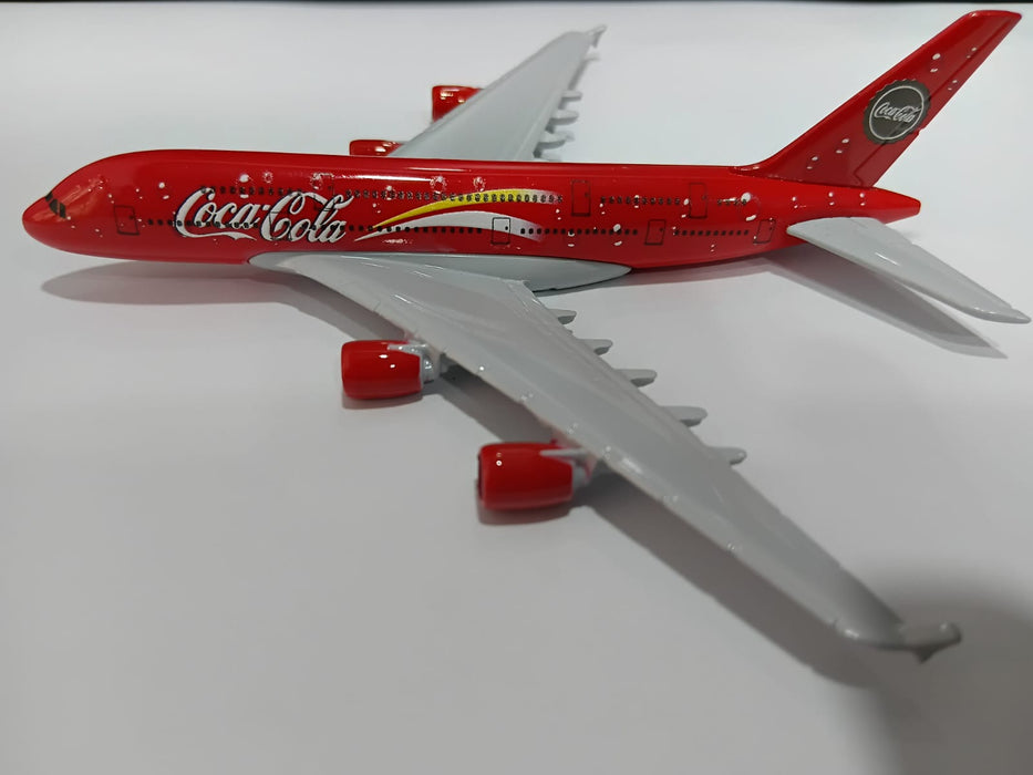 AIRPLANE METAL DIECAST COCACOLA A380 16CM