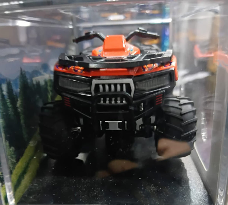 MINI RC CAR SMALL POCKET 1:64 SPEED REGULATING ALLOY MODEL HG4-426 ORANGE