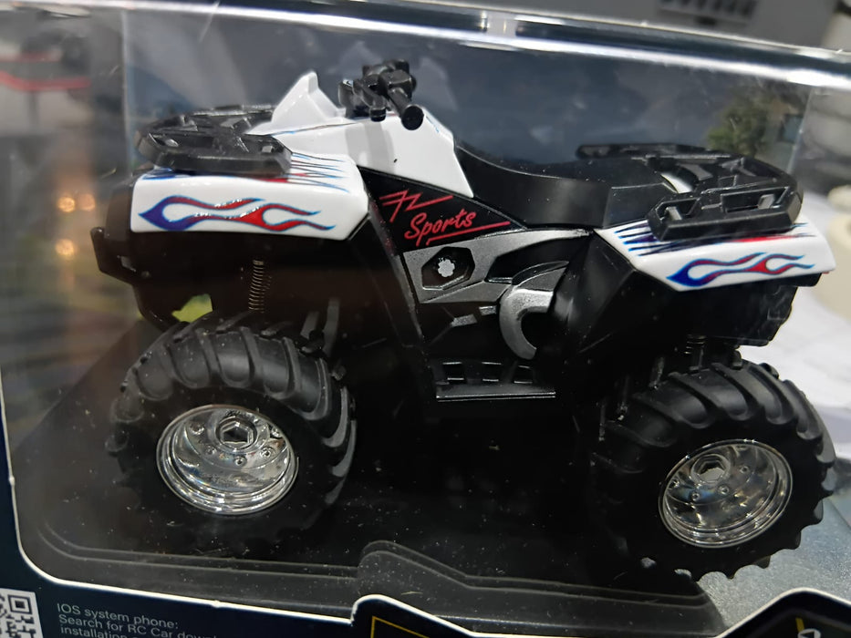MINI RC CAR SMALL POCKET 1:64 SPEED REGULATING ALLOY MODEL HG4-426 WHITE