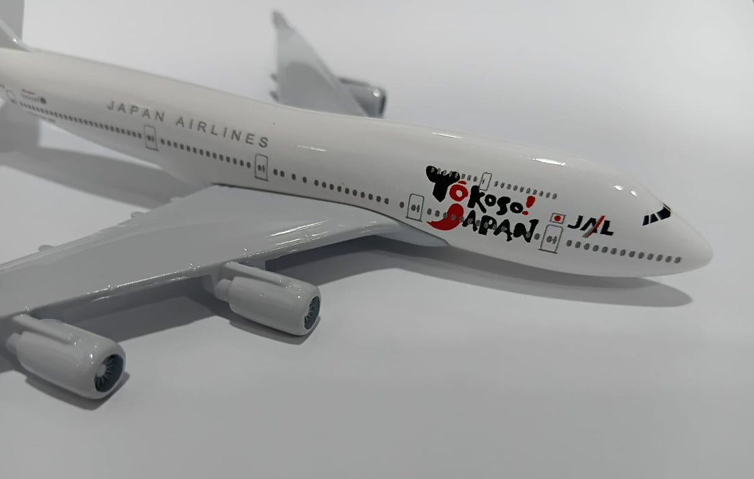 AIRPLANE DIECAST JAPAN AIRLINE YOKOSI JAL BOEING 747-400 16CM