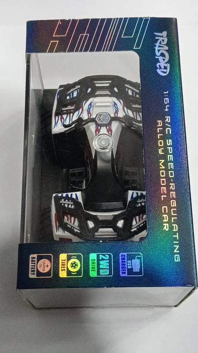 MINI RC CAR SMALL POCKET 1:64 SPEED REGULATING ALLOY MODEL HG4-426 WHITE