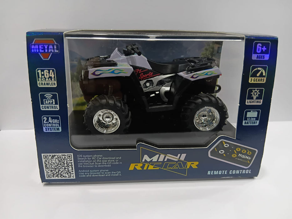 MINI RC CAR SMALL POCKET 1:64 SPEED REGULATING ALLOY MODEL HG4-426 PURPLE LIGHT