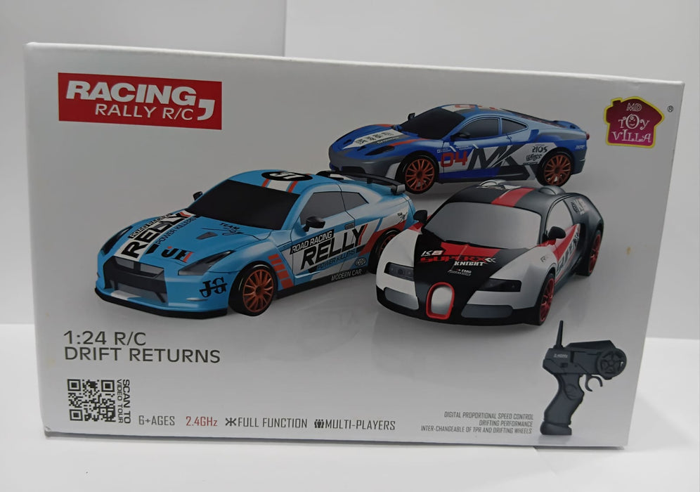 RACING RALLY SC24A07-1 1/24 2.4GHZ 4WD R/C DRIFT CAR RED BLACK