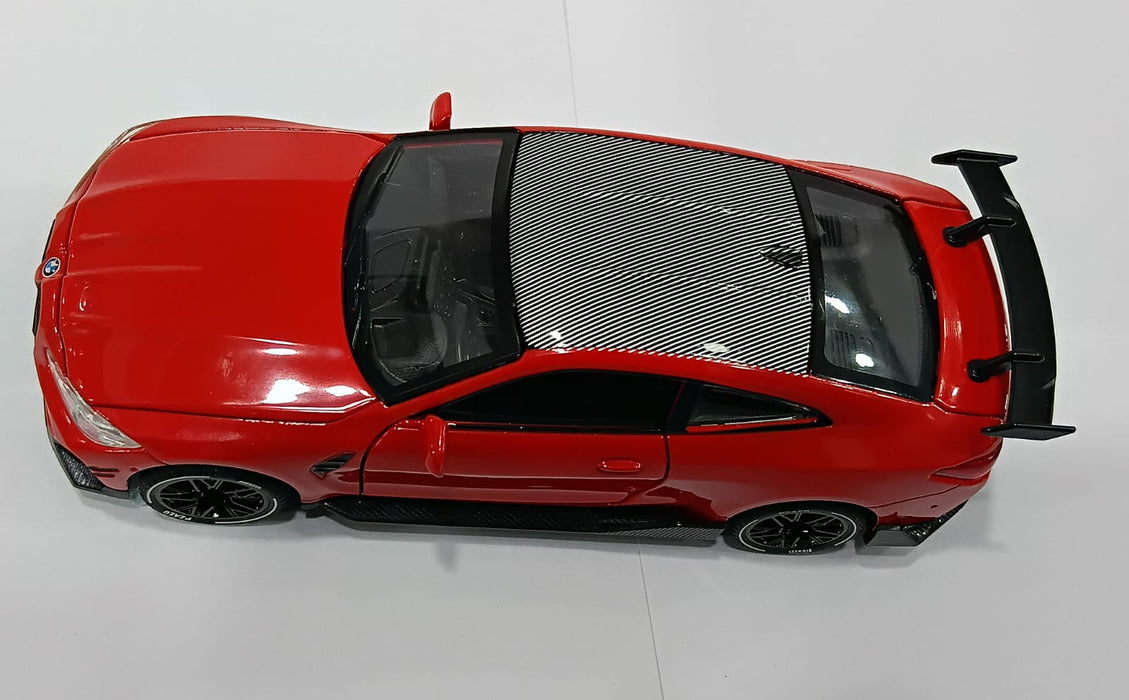 BMW M4 1/32 XA3228-B WITH PULL BACK LIGHT FUNCTIONS ALLOY DIECAST MODEL CAR RED COLOR
