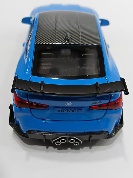 BMW M4 1/32 XA3228-B WITH PULL BACK LIGHT FUNCTIONS ALLOY DIECAST MODEL CAR BLUE COLOR