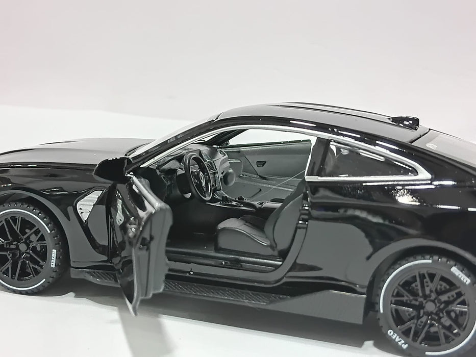 BMW M4 1/32 XA3228-B WITH PULL BACK LIGHT FUNCTIONS ALLOY DIECAST MODEL CAR BLACK COLOR