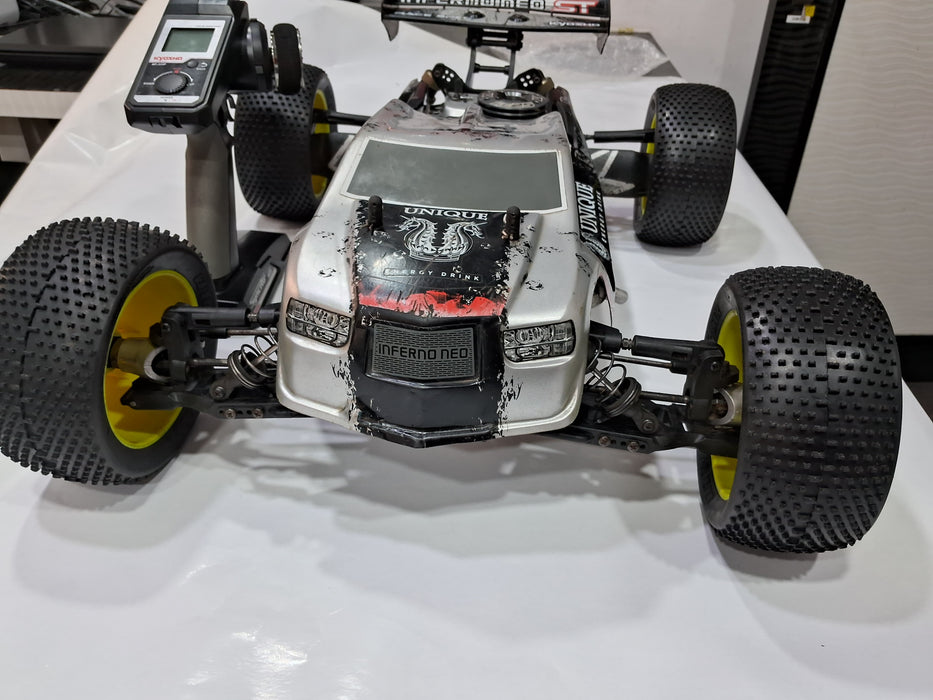 KYOSHO INFERNO NITRO RC CAR NEO ST 1/8 TRUGGY RTR (QUALITY PREOWNED)