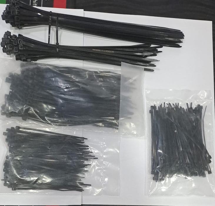 NYLON TEETH GRIP  SELF LOCKING CABLE TIES, COMBO MIX SIZES PACK OF 400