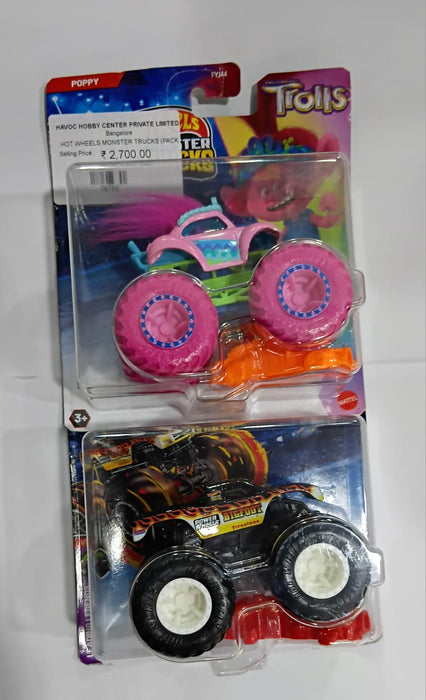 HOT WHEELS MONSTER TRUCKS (PACK OF 2) DIECAST (9C3A)