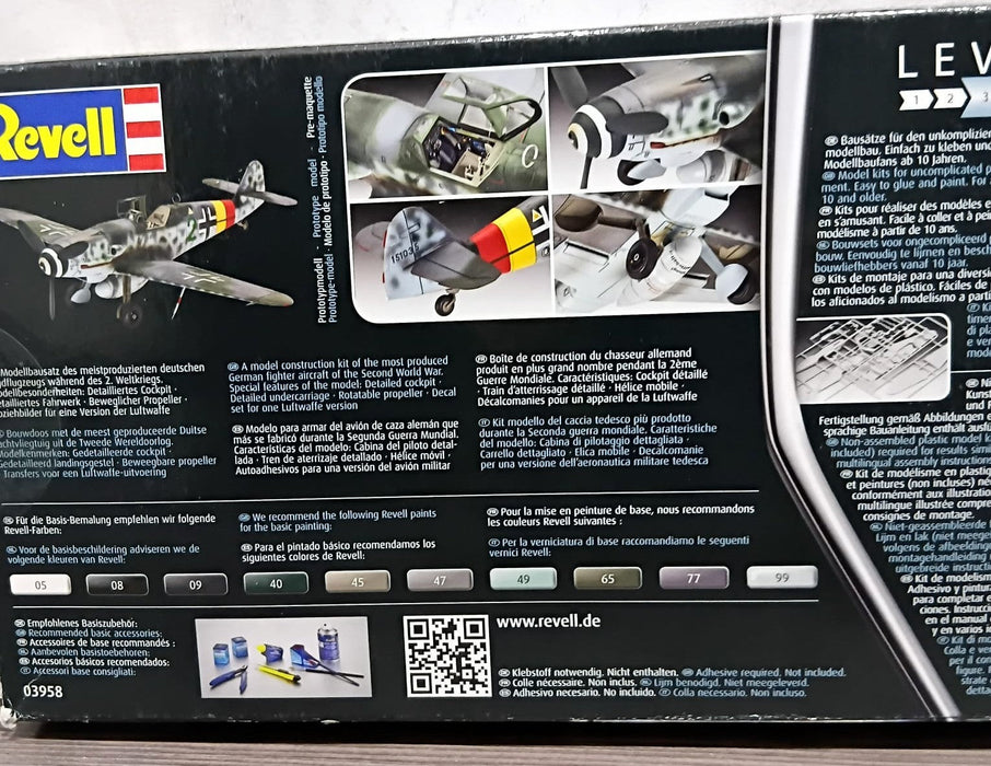 REVELL MESSERSCHMITT BF109 G-10 1/48 SCALE PLASTIC&nbsp;MODEL&nbsp;KIT 03958