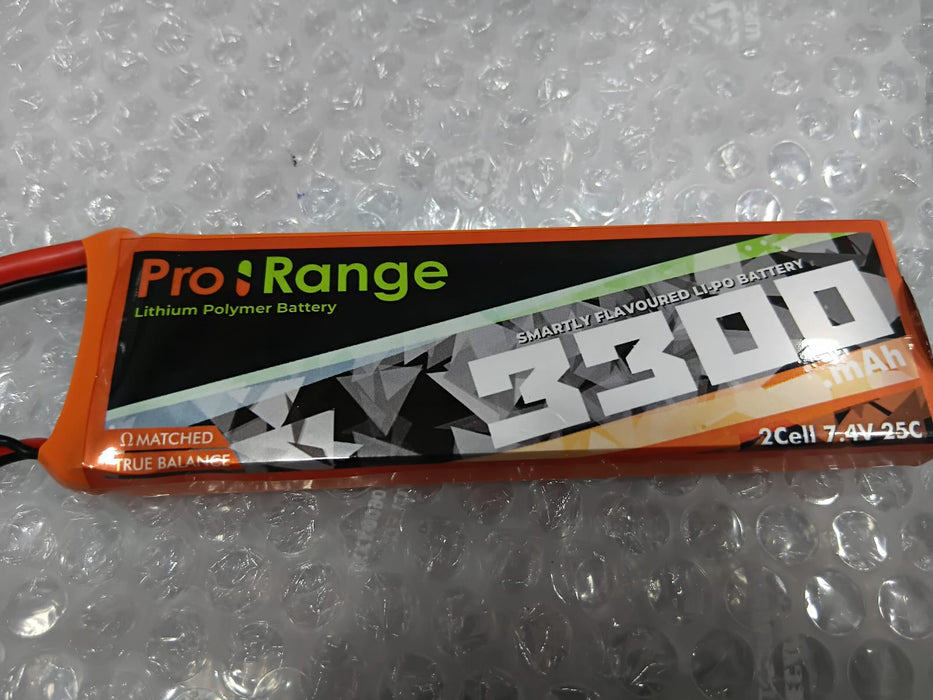 PRO-range 3300mAh 2S 25C (7.4V) Lithium Polymer Battery Pack (LiPo)
