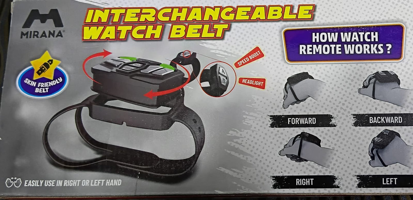 MIRANA DUSTER WATCH REMOTE 2WD, SCALE 1:20, ALL TERRAIN VEHICLE  2.4 GHZ RANGE, 1200 MAH BATTERY, C-TYPE RECHARGEABLE BATTERY, 1.5*POWERFULL BOOST (ORANGE BLUE)