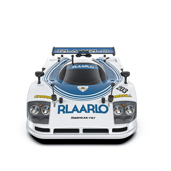 RLAARLO AK-787 FLAT RUN 1:10 METAL CARBON FIBER VERSION RC MODEL CAR AK-787B-A  (BLUE & WHITE)