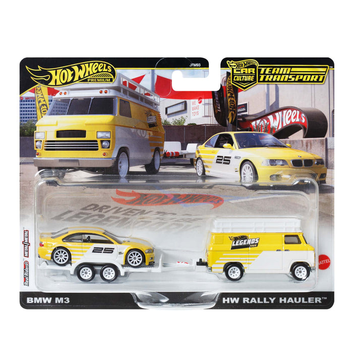 HOT WHEELS 2-PACK: BMW M3 / HW RALLY HAULER  DIE-CAST CAR  (9C64)