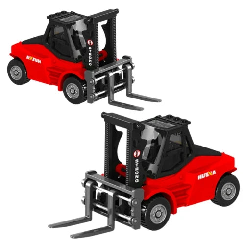 DIE CAST HUINA 1010 FORKLIFT 1/80 SCALE RED