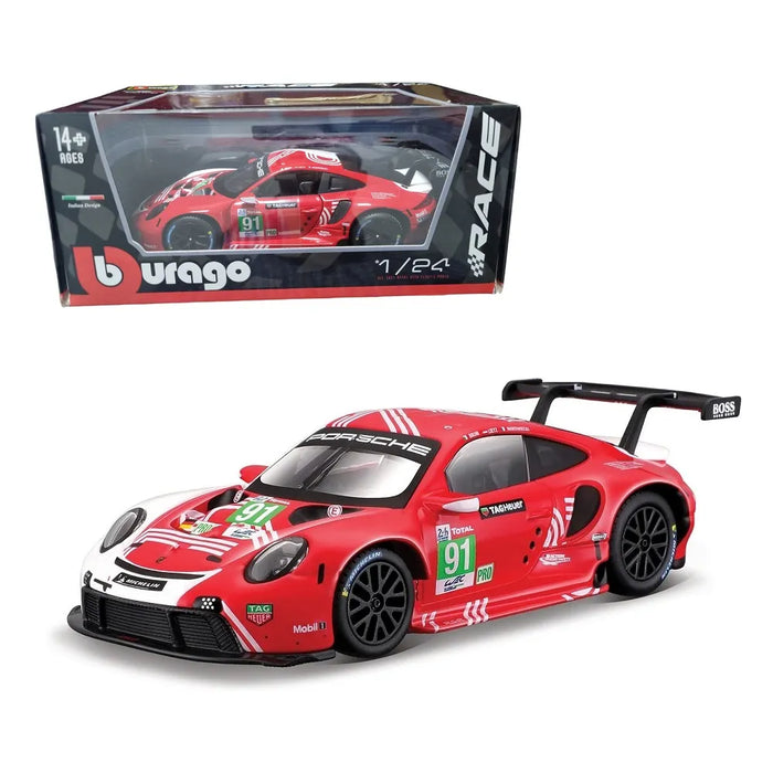 BBURAGO PORSCHE 911 RSR LEMANS  1:24 SCALE DIECAST MODEL
