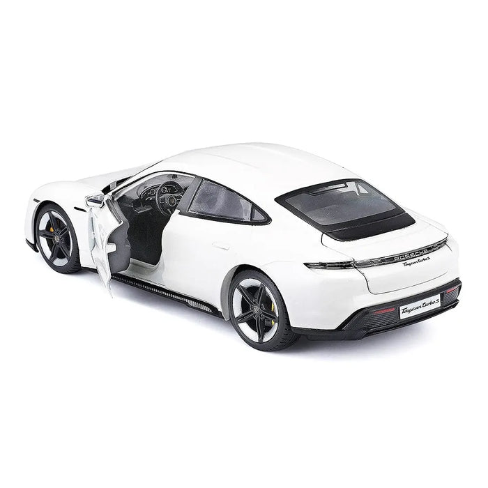 BBURAGO 1/24 SCALE PORSCHE TAYCAN TURBO S (WHITE) DIECAST CAR MODEL