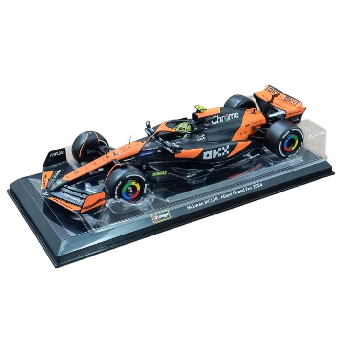 BBURAGO F1 MCLAREN #4 LANDO NORRIS MCL38 MIAMI GRAND PRIX  2024  1/24 DIECAST 18-28033N