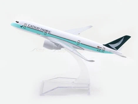 AIRPLANE METAL DIECAST CATHAY PACIFIC A380 16CM