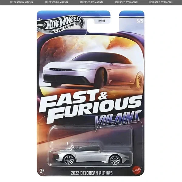 HOTWHEELS FAST & FURIOUS VILLAINS HNR88 ZOZZ DELOREAN ALPHAS