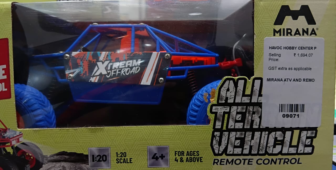 MIRANA ATV AND REMOTE CONTROL CAR, 1200 MAH LI-ION RECHARGEABLE BATTERY, C TYPE USB CHARGING SCALE 1:20&nbsp; (ORANGE BLUE )