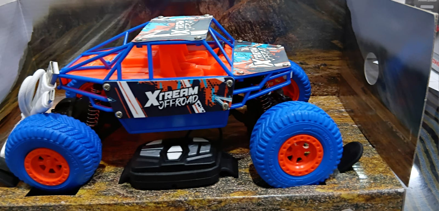 MIRANA DUSTER WATCH REMOTE 2WD, SCALE 1:20, ALL TERRAIN VEHICLE  2.4 GHZ RANGE, 1200 MAH BATTERY, C-TYPE RECHARGEABLE BATTERY, 1.5*POWERFULL BOOST (ORANGE BLUE)