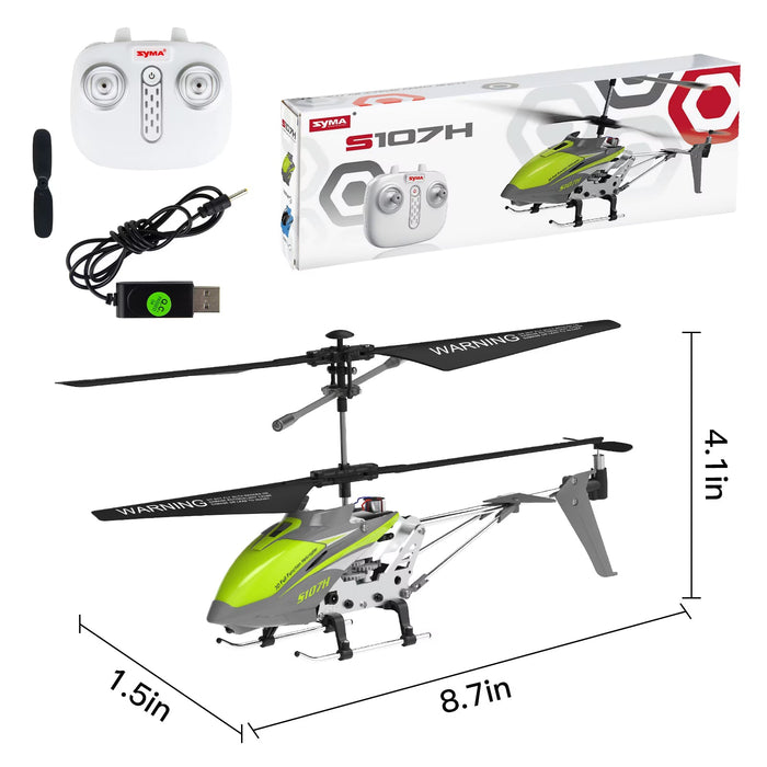 SYMA S107H R/C HELICOPTER 2.4GHZ 3CH HOVER FUNCTION GREEN COLOR