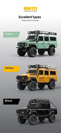 MN MODEL LAND ROVER DEFENDER110 (2015) MN111 RTR 4WD RC CAR 1/18 ROCK CRAWLER (BLACK)