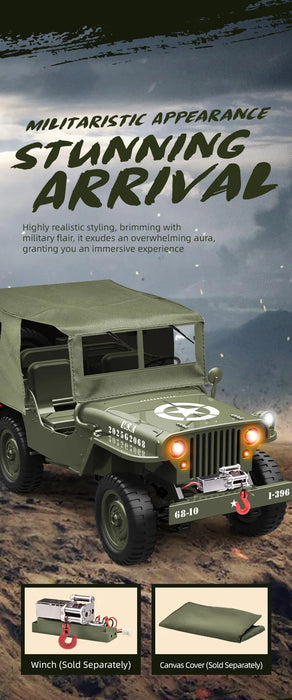 MILITARY JEEP C8815 RTR 1/10 WILLYS RC TRUCK 4WD OFF-ROAD CLIMBING BROWN