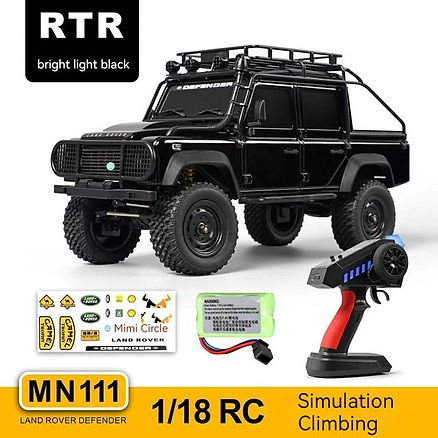 MN MODEL LAND ROVER DEFENDER110 (2015) MN111 RTR 4WD RC CAR 1/18 ROCK CRAWLER (BLACK)