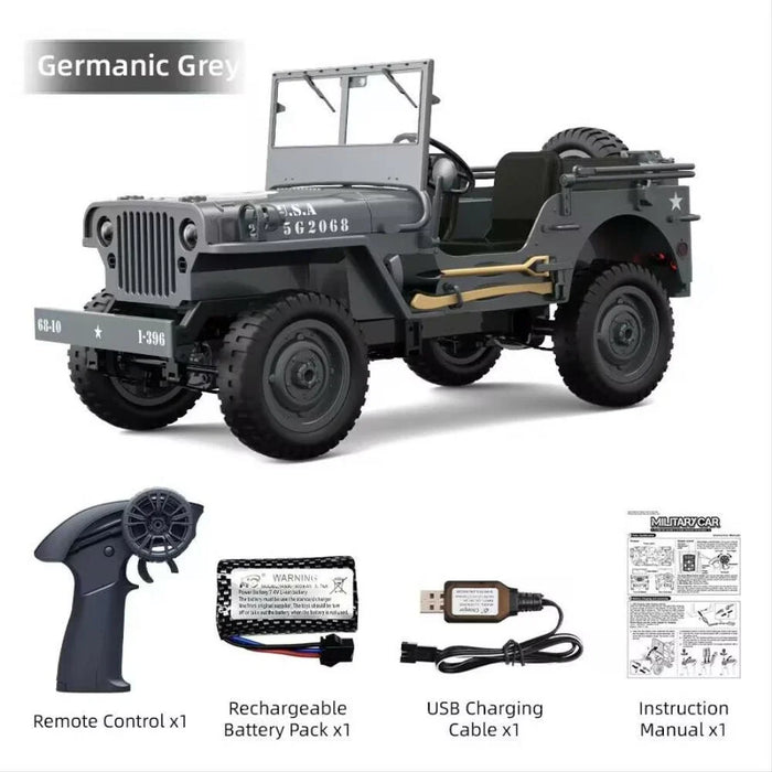 MILITARY JEEP C8815 RTR 1/10 WILLYS RC TRUCK 4WD OFF-ROAD CLIMBING BROWN