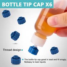 HASTHIP 6 PCS GLUE APPLICATOR BOTTLES, OIL DROPPER BOTTLE WITH BLUNT TIP NEEDLE