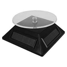 DISPLAY SPINNING BASE SOLAR METAL EARTH