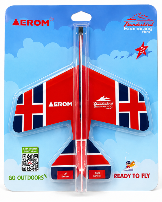 AEROM THUNDERBIRD BOOMERANG PLANE READY TO FLY RED