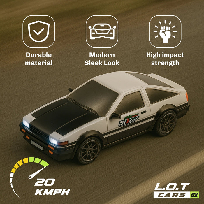 RC DRIFT RACING CAR 1:43 NO.RC43-A WHITE ALLOY VERSION