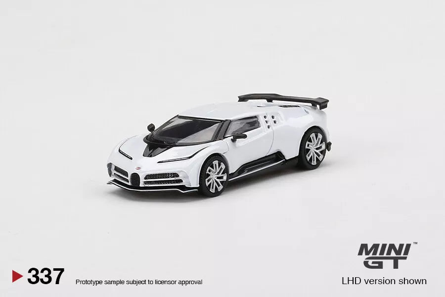 MINI GT 1/64 SCALE  BUGATTI CENTODIECI (WHITE) NO:337