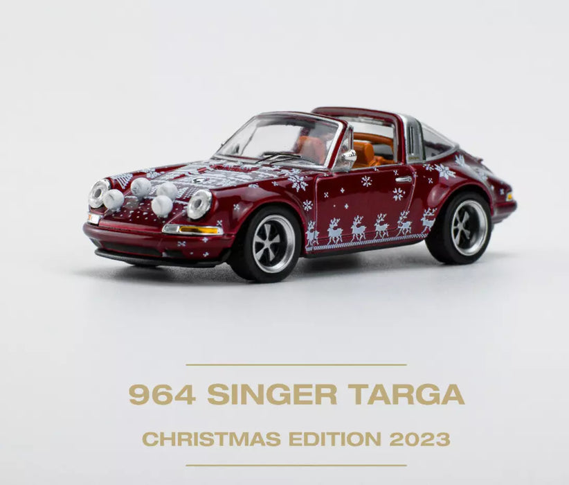 POP RACE SINGER 964 TARGA 1/64 SCALE NO:S6-02 (MERRY CHRISTMAS 2023 MODEL)