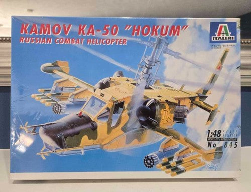 ITALERI KAMOV KA-50 HOKUM RUSSIAN COMBAT HELICOPTER 1/48 SCALE MODEL&nbsp;KIT NO&nbsp;845