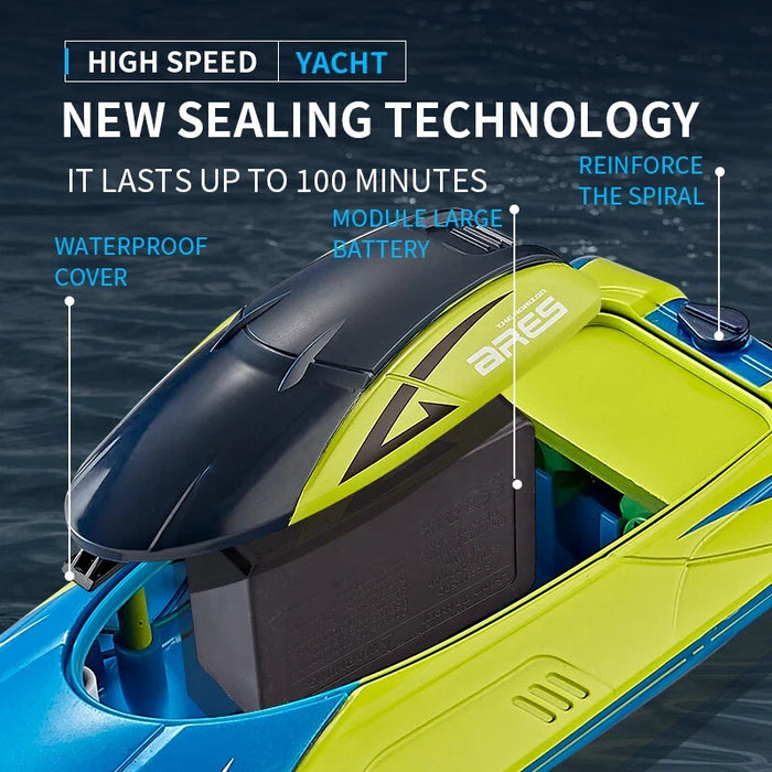 4DRC S4 ARES 2.4G RC RACING BOAT BLUE | RED