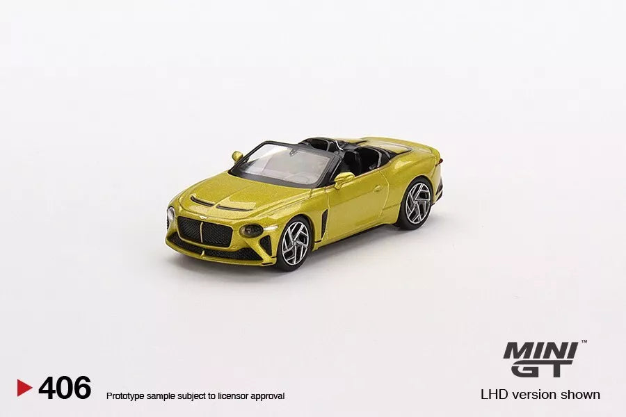 MINI GT BENTLEY MULLINER BACALAR (YELLOW LAMES) 1/64 SCALE NO:406