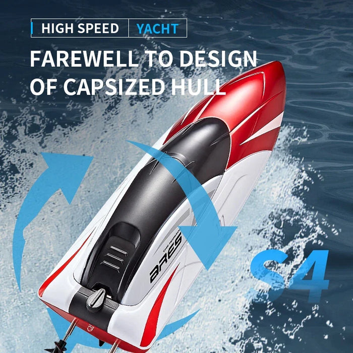 4DRC S4 ARES 2.4G RC RACING BOAT BLUE | RED