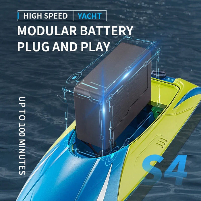 4DRC S4 ARES 2.4G RC RACING BOAT BLUE | RED