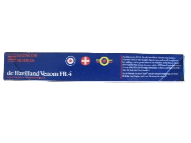 GLENCOE MODELS DE HAVILLAND VENOM FB.4 GROUND ATTACK JET 1/48 SCALE MODEL&nbsp;KIT 05107&nbsp;