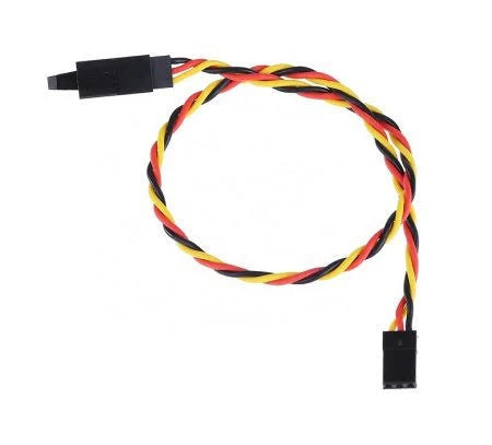 SAFECONNECT TWISTED 15CM 22AWG SERVO LEAD (JR) EXTENTION CABLE WITH HOOK