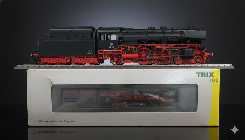 TRIX HO Scale (1:87) DB Class BR 03.10 Steam Locomotive with Tender – German Express Engine (22179)